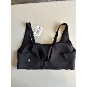 Lululemon Black In Alignment Straight Strap Bra Size 10 NWT